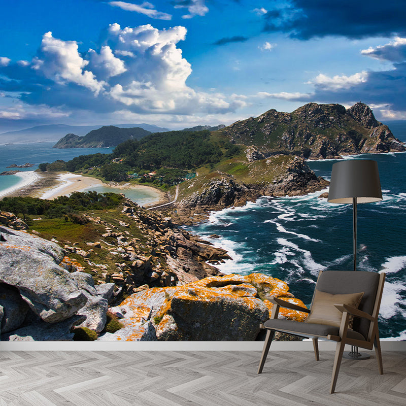 Boundless Sea Wall Mural Wallpaper Stain Resistant Wall Decor for Bathroom