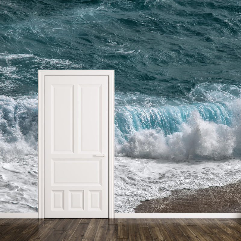 Boundless Sea Wall Mural Wallpaper Stain Resistant Wall Decor for Bathroom