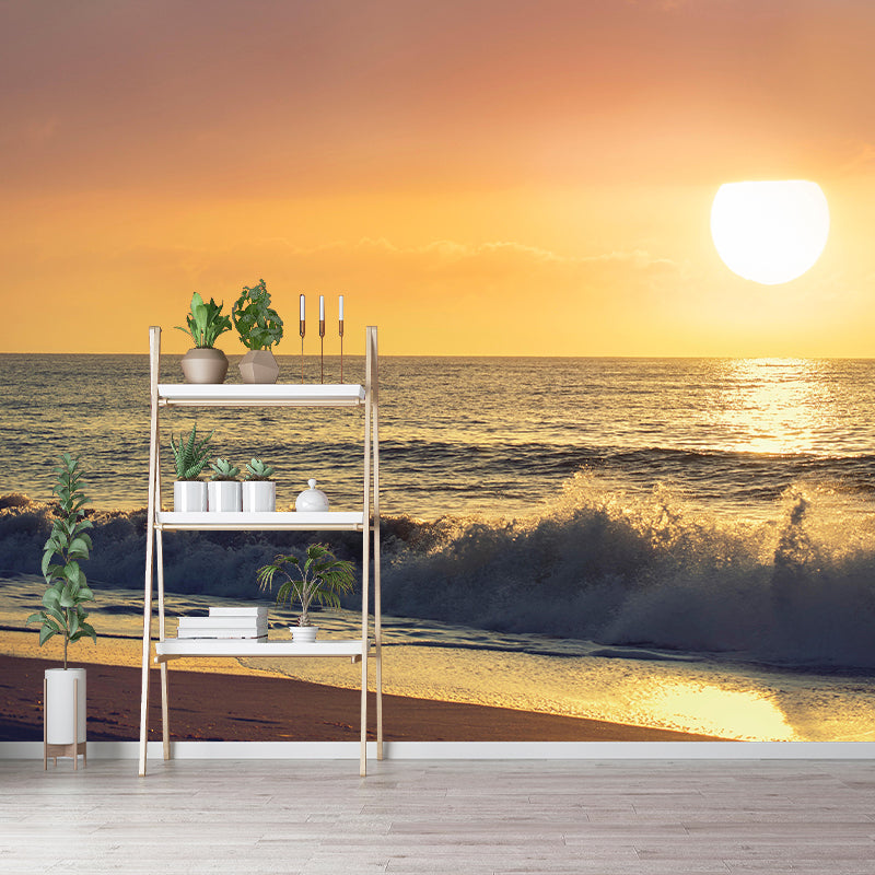 Seascape Wall Mural Contemporary Home Decor Mildew Resistant for Bathroom