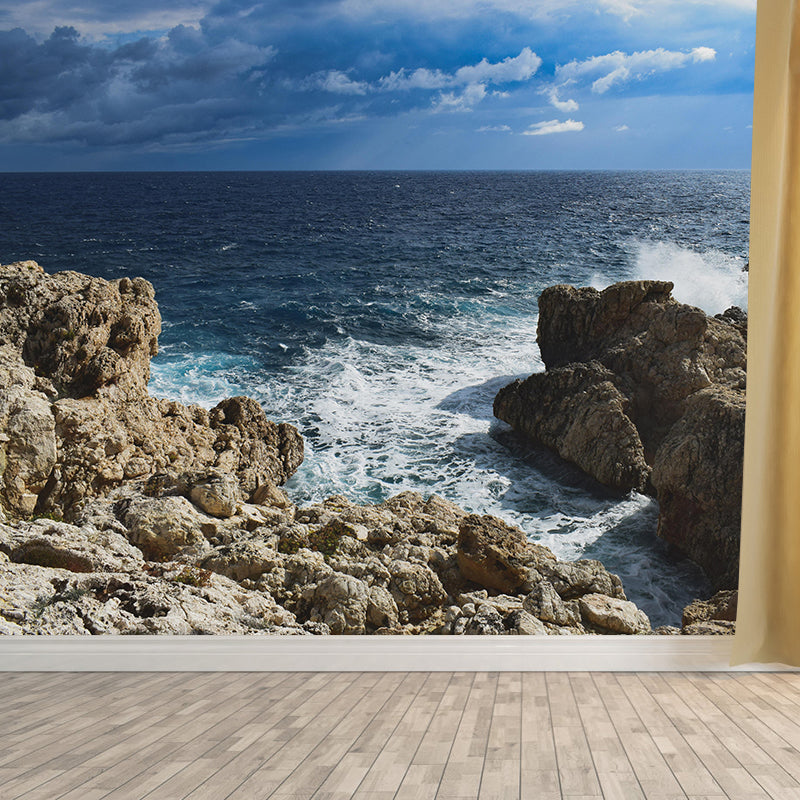 Boundless Sea Wall Mural Wallpaper Stain Resistant Wall Decor for Sleeping Room