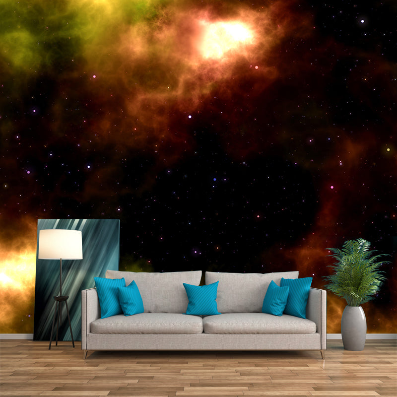 Astronomy Wall Mural Sci-Fi Style Wall Covering for Sitting Room Decor