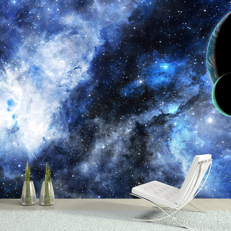 Astronomy Wall Mural Sci-Fi Style Wall Covering for Sitting Room Decor
