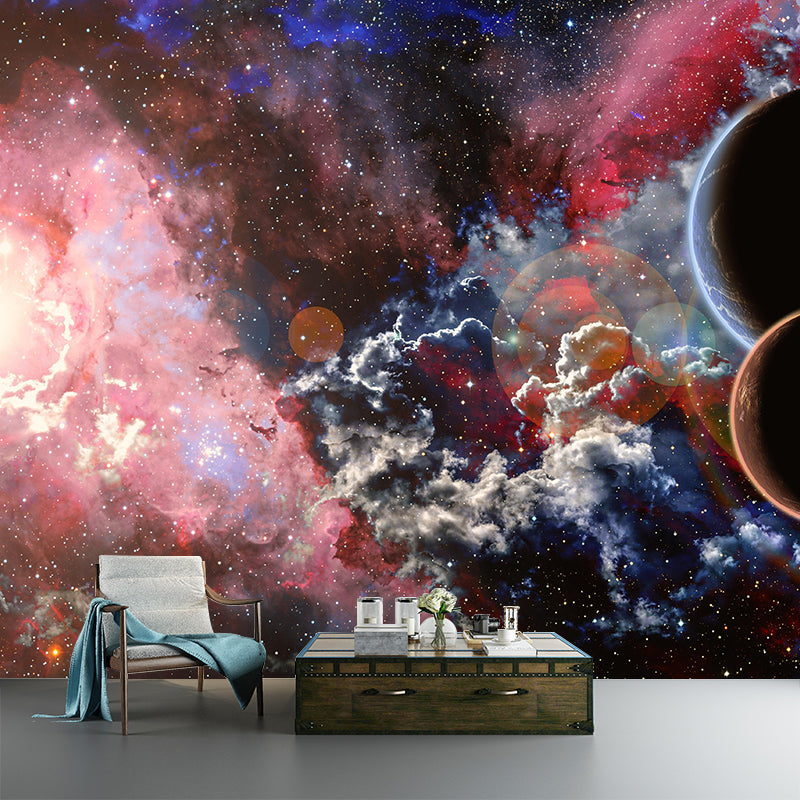 Sci-Fi Astronomy Wall Mural Wallpaper Stain Resistant Wall Decor for Room