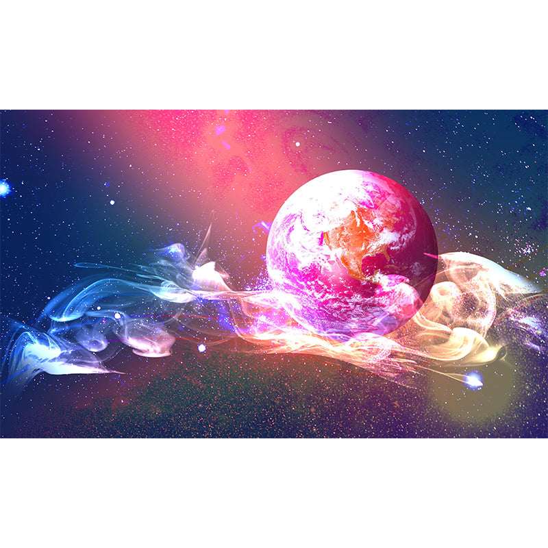 Sci-Fi Planet Wall Mural Wallpaper Stain Resistant Wall Decor for Room