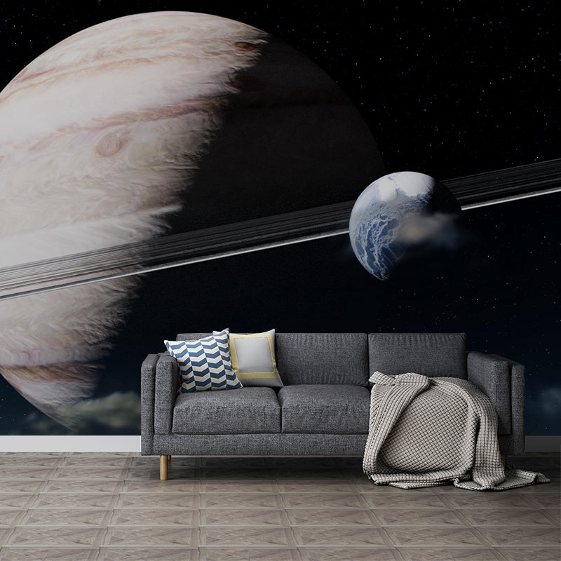 Sci-Fi Planet Wall Mural Wallpaper Stain Resistant Wall Decor for Room