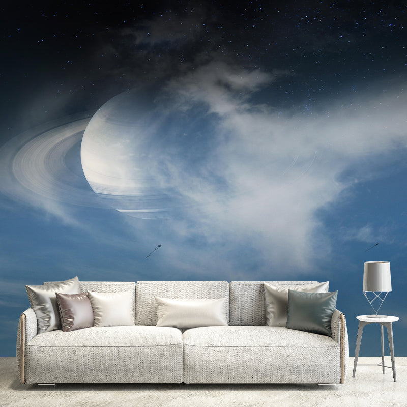 Sci-Fi Planet Wall Mural Wallpaper Stain Resistant Wall Decor for Room