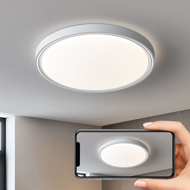 Plafoniera a LED circolare in acrilico in moderna semplicità apparecchio da soffitto in ferro battuto per camera da letto