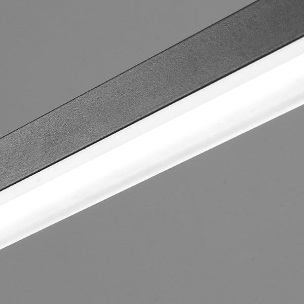 Modern Style Linear Shape Island Light Metal 1 Light Island Lighting Idea in Black
