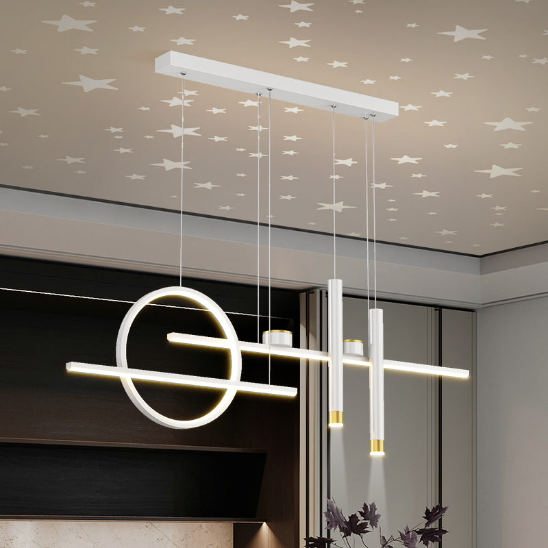 Contemporary Geometric Pendant Lights Metal 7 Light Island Light Fixtures