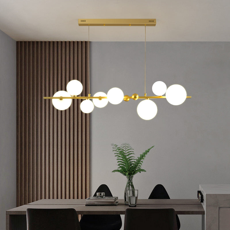 8 Lichtkugel Island Leuchten zeitgenössische Glasanhänger -Leuchten