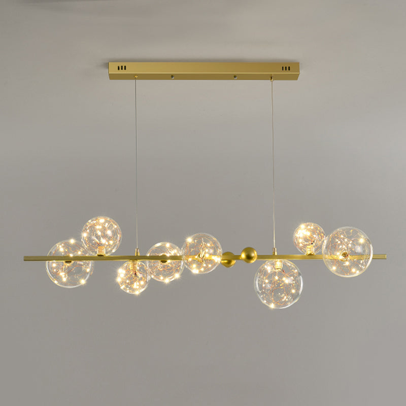 8 Light Sphere Island Light Fixtures Contemporary Glass Pendant Lights