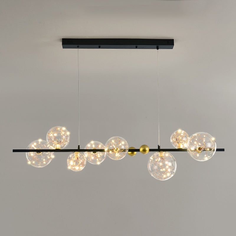 8 Light Sphere Island Light Fixtures Contemporary Glass Pendant Lights