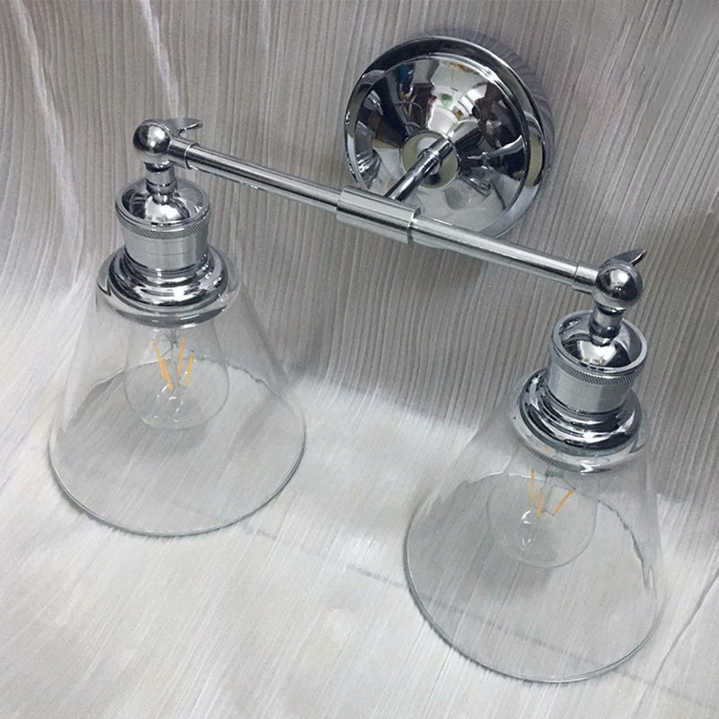 Glass Geometric Shade Wall Lighting Industrial Style 1 Light Wall Mounted Light Fixture