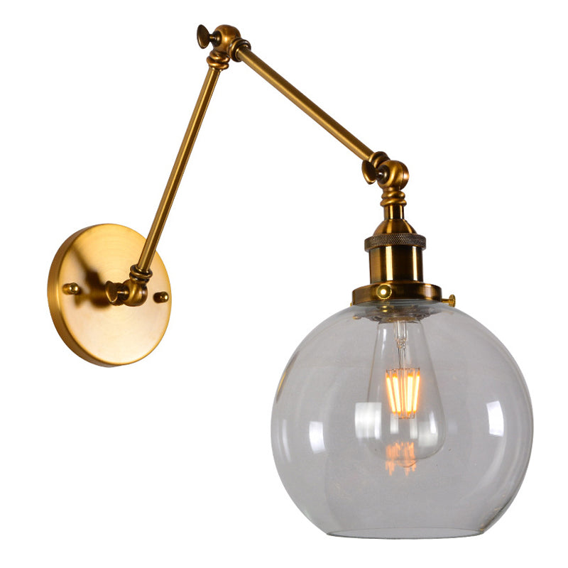 Glass Geometric Shade Wall Lighting Industrial Style Single Light Wall Mounted Light Fixture