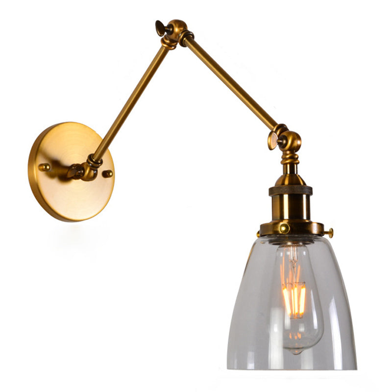 Glass Geometric Shade Wall Lighting Industrial Style Single Light Wall Mounted Light Fixture