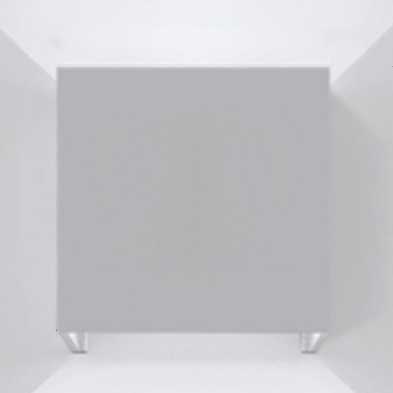 Moderner Stil quadratischer LED -Wandleuchten Beleuchtung Metall 1 Leichte Wandmontagelampe