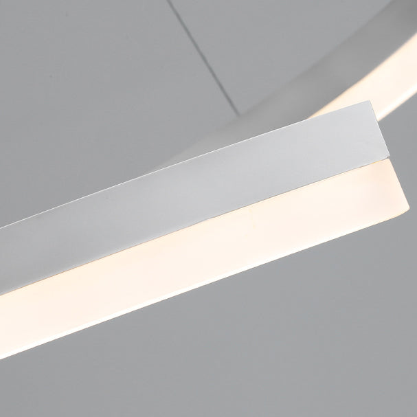 Curvas sin costuras Luz de colgante lámpara de lámpara contemporánea metal 1 luz