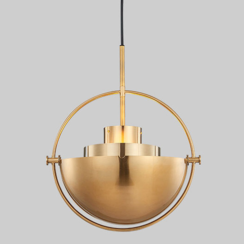 Lampada a sospensione a strati artistici moderni Lampada a sospensione in ferro elettroplate per sala da pranzo