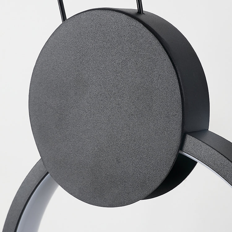 Silicone Black Led hangende lamp in moderne artistieke stijl aluminium lineaire hanglamp voor slaapkamer