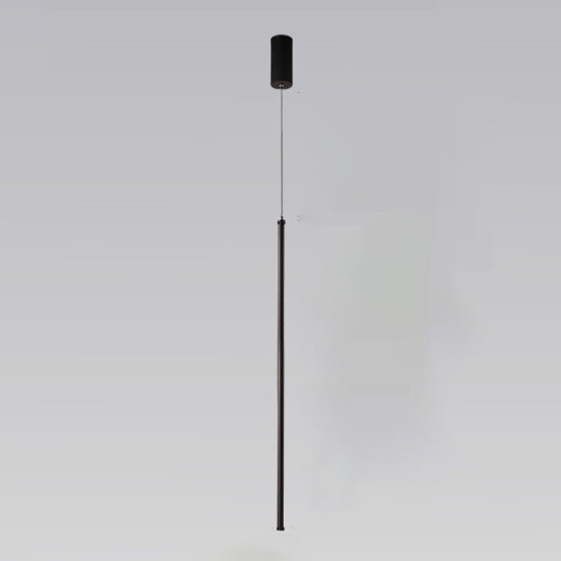 Modern Style Linear Shade Hanging Light Metal 1-Light Hanging Lamp for Living Room