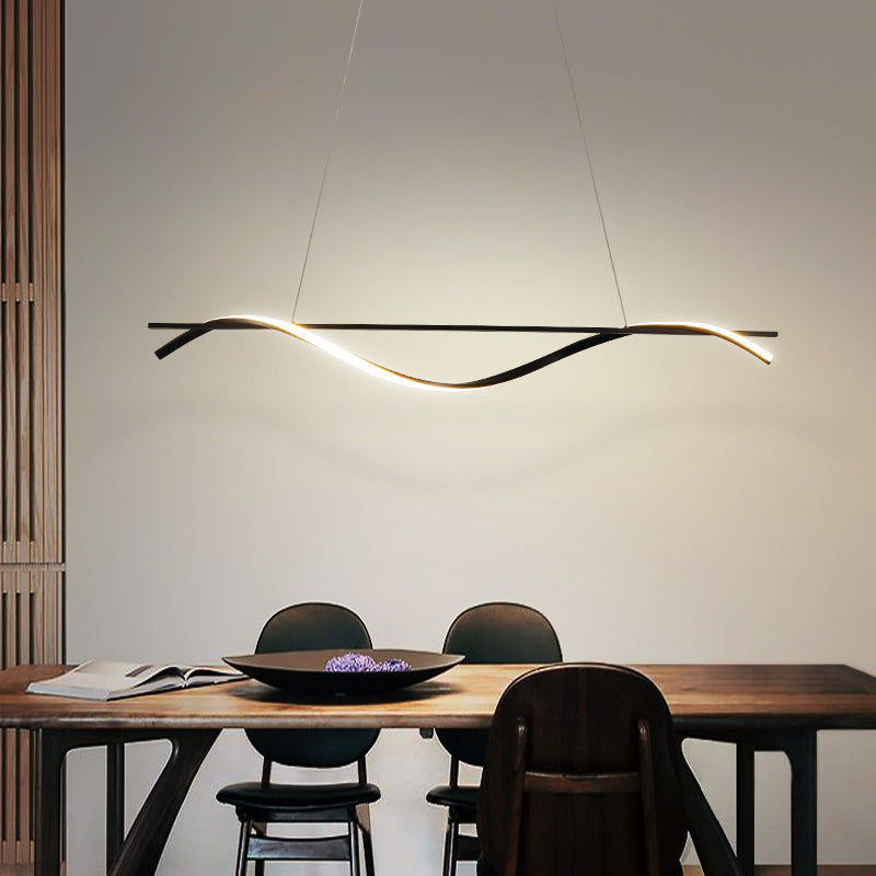 Modern Style Linear Shape Island Light Metal 1 Light Island Lighting Fixture