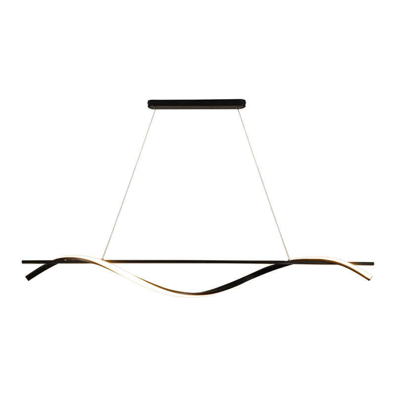Modern Style Linear Shape Island Light Metal 1 Light Island Lighting Fixture
