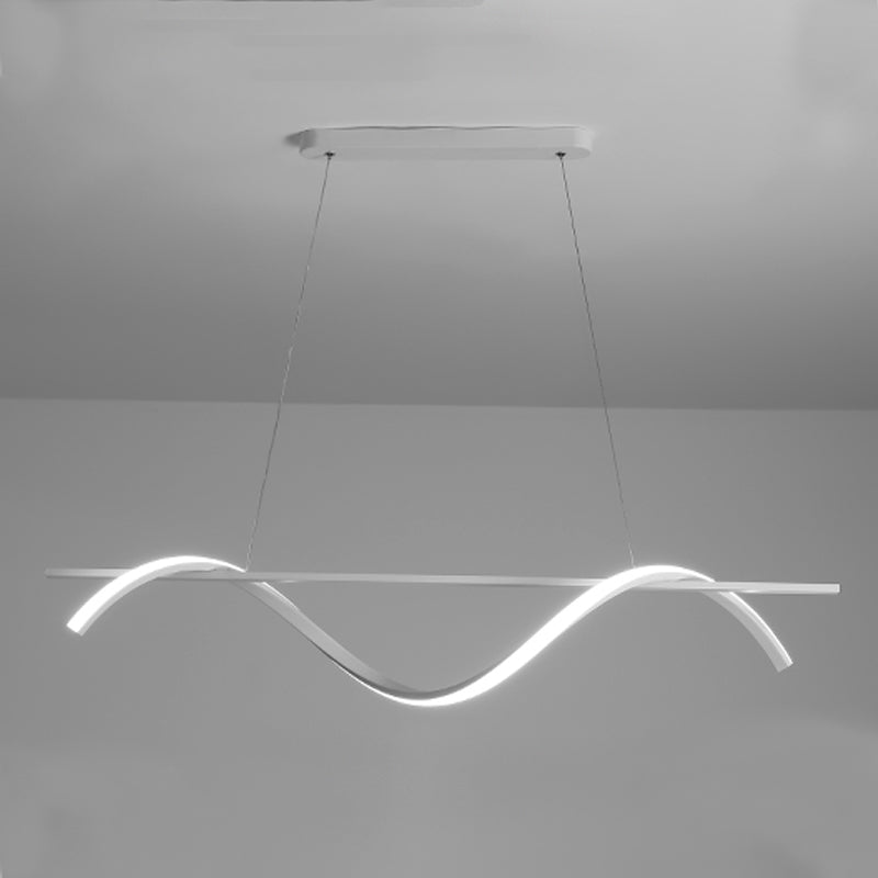 Modern Style Linear Shape Island Light Metal 1 Light Island Lighting Fixture