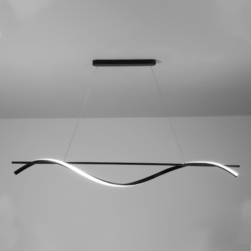 Modern Style Linear Shape Island Light Metal 1 Light Island Lighting Fixture
