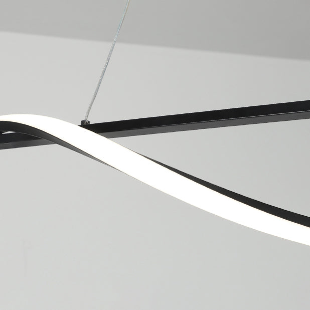 Modern Style Linear Shape Island Light Metal 1 Light Island Lighting Fixture