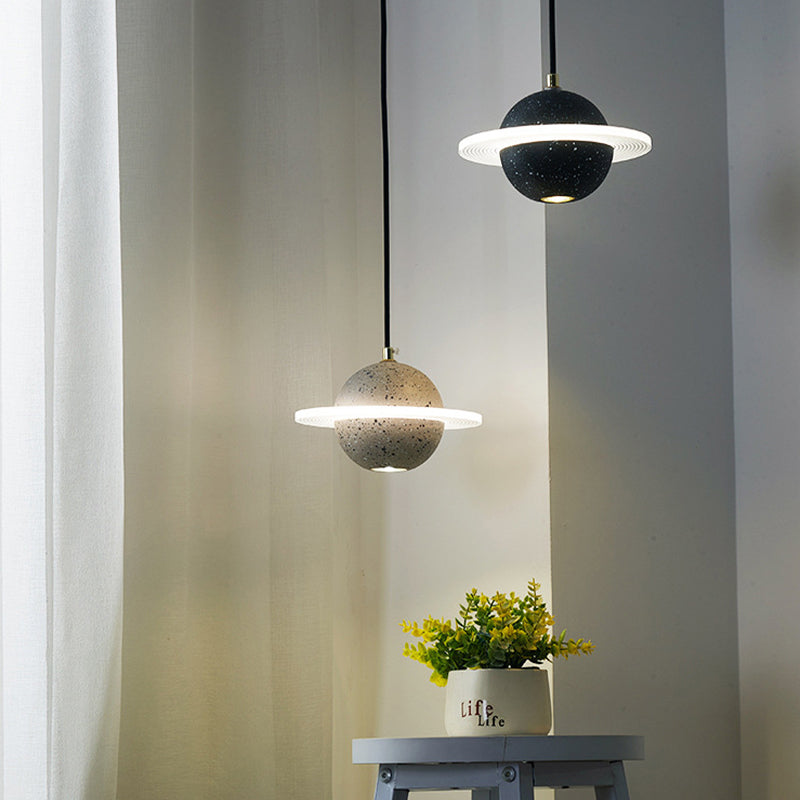 Globe minimalisme stijl hangende lamp enkele lichte stenen hanger lamp armatuur