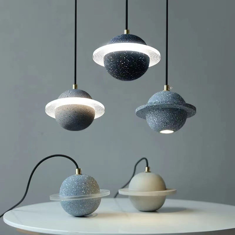 Lampada sospesa in stile Minimalismo Globe Single Light Stone Spender lampada a sospensione