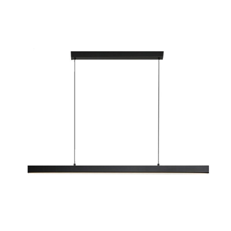 Nordic Modern Hanging Light Fixture Dining Room LED Simple Rectangle Pendant Light