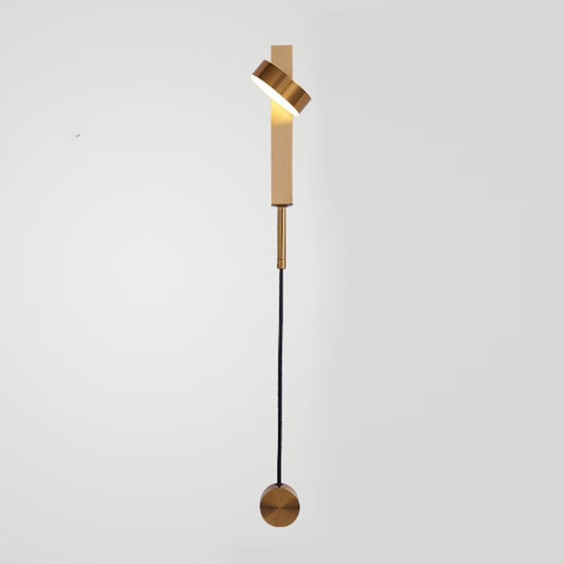 Zeitgenössische einfache Metallwand -Wandleuchte einzelnes Licht rotierendes Wandlicht für Wohnzimmer