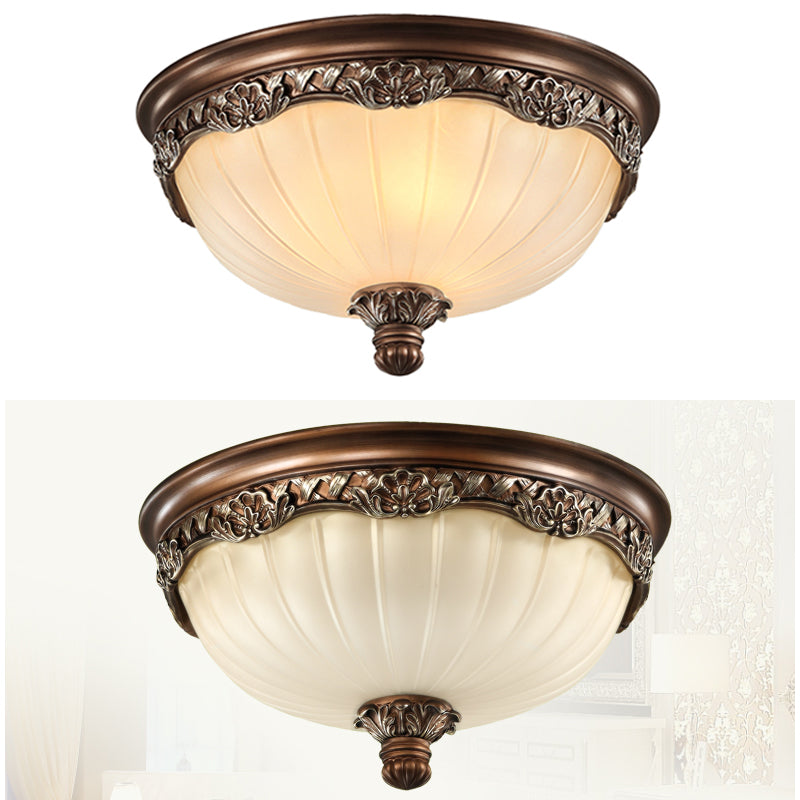 Modern Flush Mount Light with Glass Shade Ceiling Lamp for Bedroom Living Room