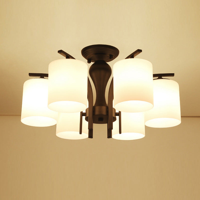 Modern Flush Mount Light Simple Ceiling Lamp with Glass Shade for Drawing Room Living Room
