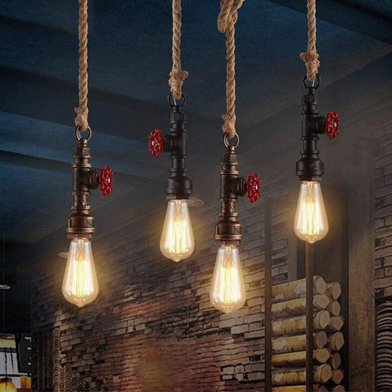 Water Pipe Suspension Light Industrial Hanging Light for Restaurant Bar Counter