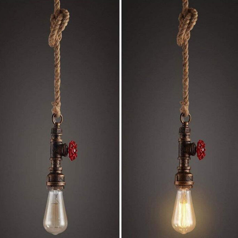 Water Pipe Suspension Light Industrial Hanging Light for Restaurant Bar Counter