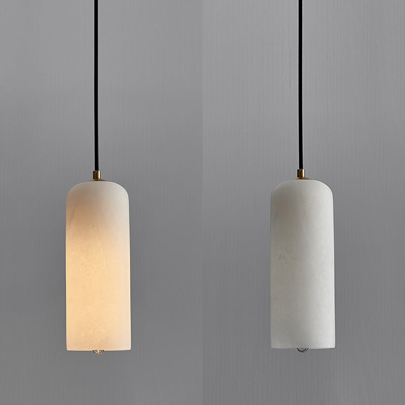 Moderner Stil Anhänger Lichtzylinderstein hängen Licht in Weiß für Bett