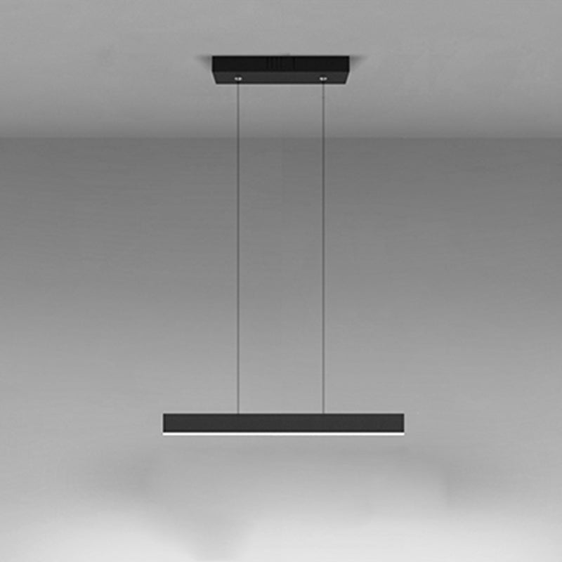 Modern Simple Hanging Light Fixture Dining Room LED Rectangle Pendant Light