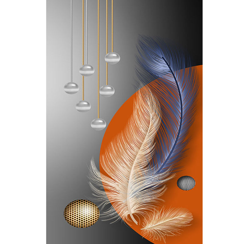 Grey Modern Carpet Plant Pattern Polyester Area Rug Stain Resistant Rug for Home Decor