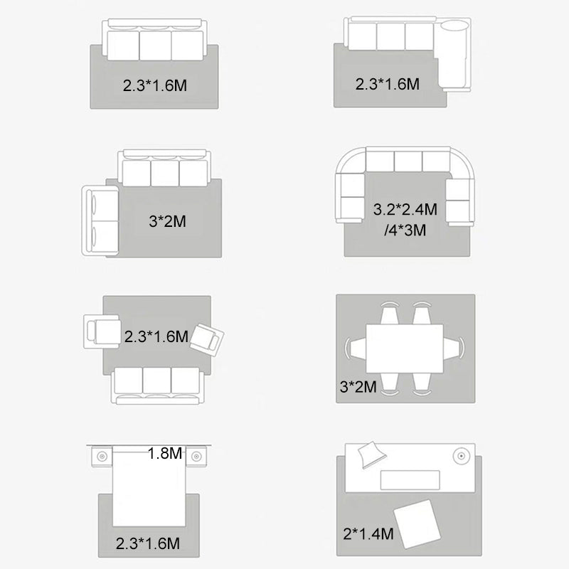 Grey Modern Carpet Plant Pattern Polyester Area Rug Stain Resistant Rug for Home Decor