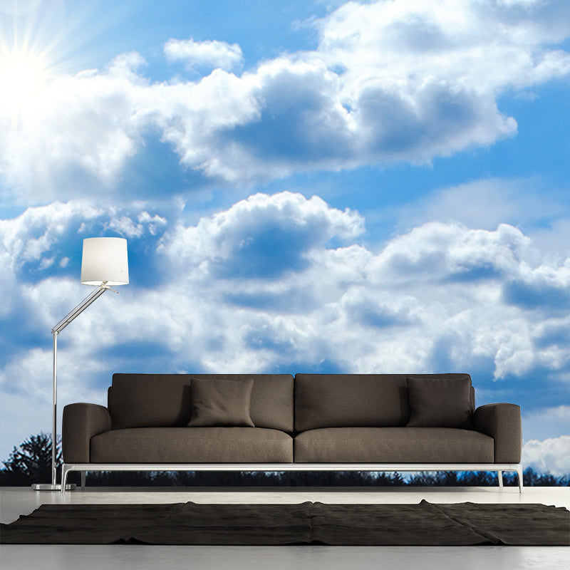 Sky View Mural Modern Stain Resistant Wall Art for Sitting Room, Made to Measure