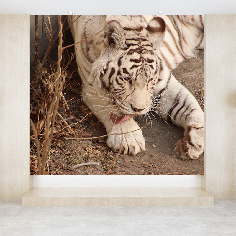 Tiger Mural Wallpaper Living Room Decoration, Personalized Size Available