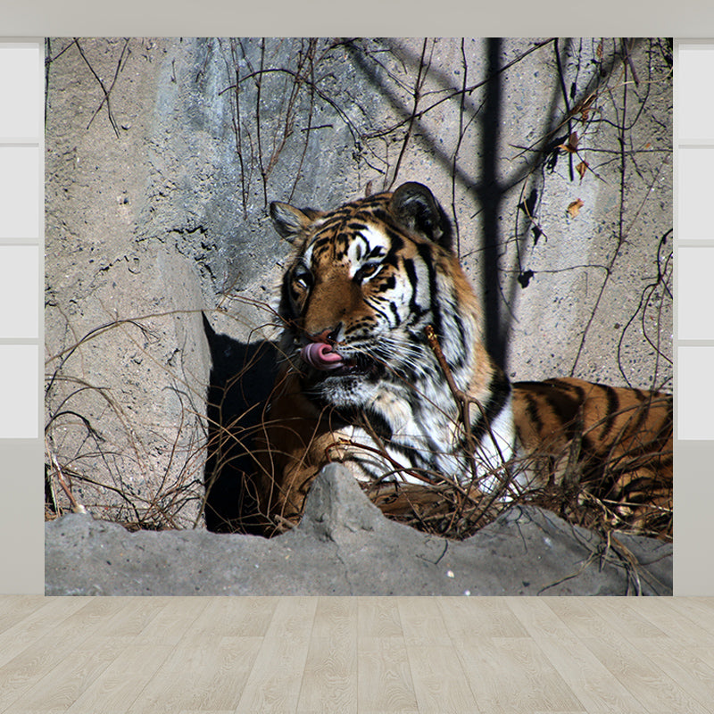 Tiger Mural Wallpaper Living Room Decoration, Personalized Size Available