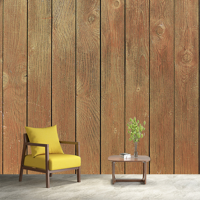 Modern Wood Grain Mural Wallpaper for Sittiing Room Customised Wall Covering, Waterproofing