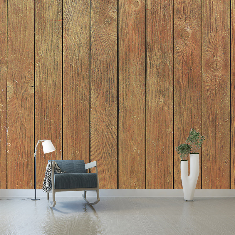 Modern Wood Grain Mural Wallpaper for Sittiing Room Customised Wall Covering, Waterproofing