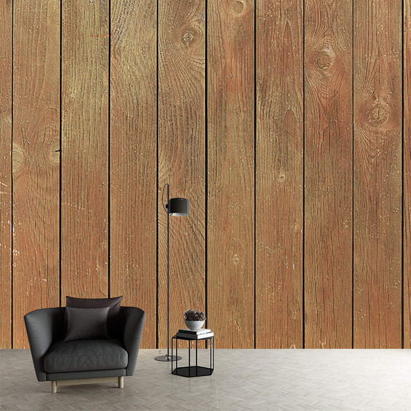 Modern Wood Grain Mural Wallpaper for Sittiing Room Customised Wall Covering, Waterproofing