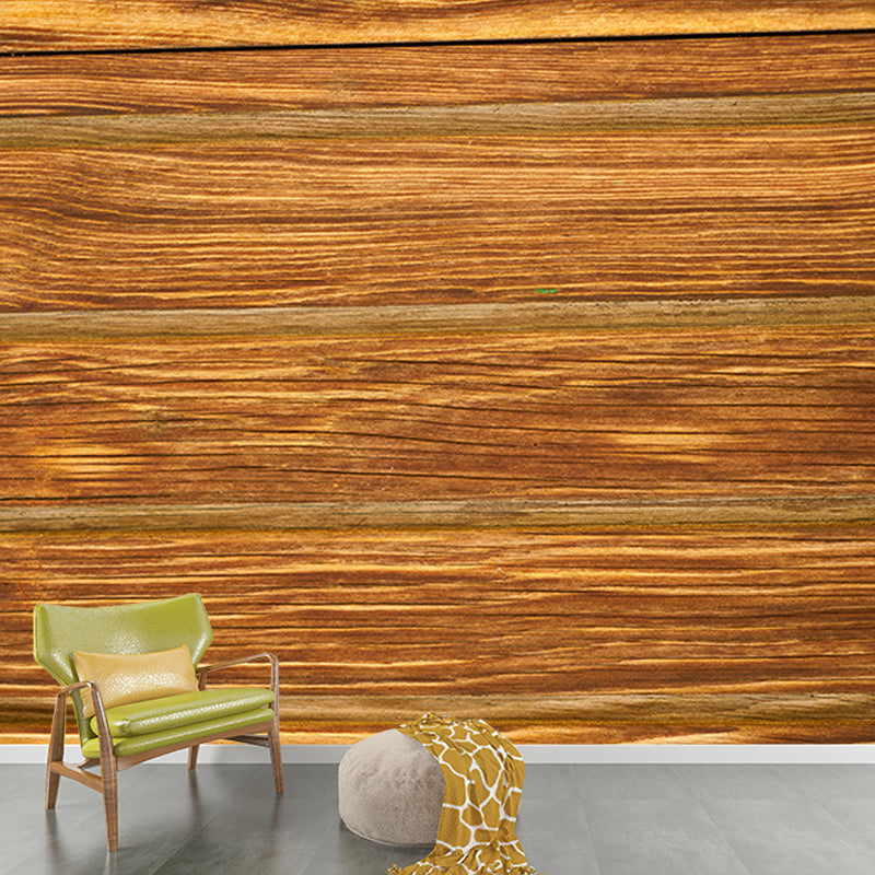 Modern Wood Grain Mural Wallpaper for Sittiing Room Customised Wall Covering, Waterproofing