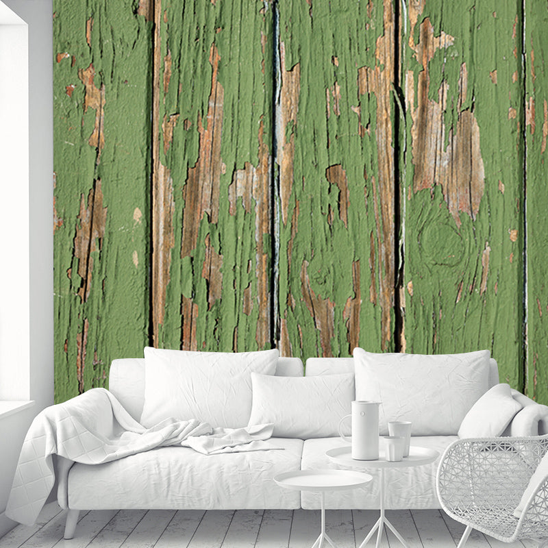 Wood Grain Industrial Style Mural Mildew Resistant for Living Room Decoration