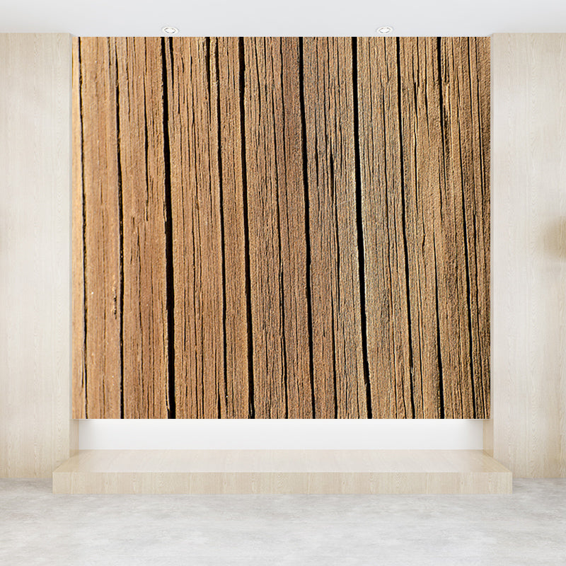 Wood Grain Industrial Style Mural Mildew Resistant for Living Room Decoration